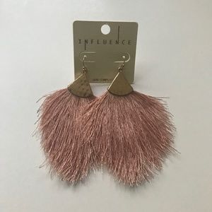 Rose Feathery Earrings